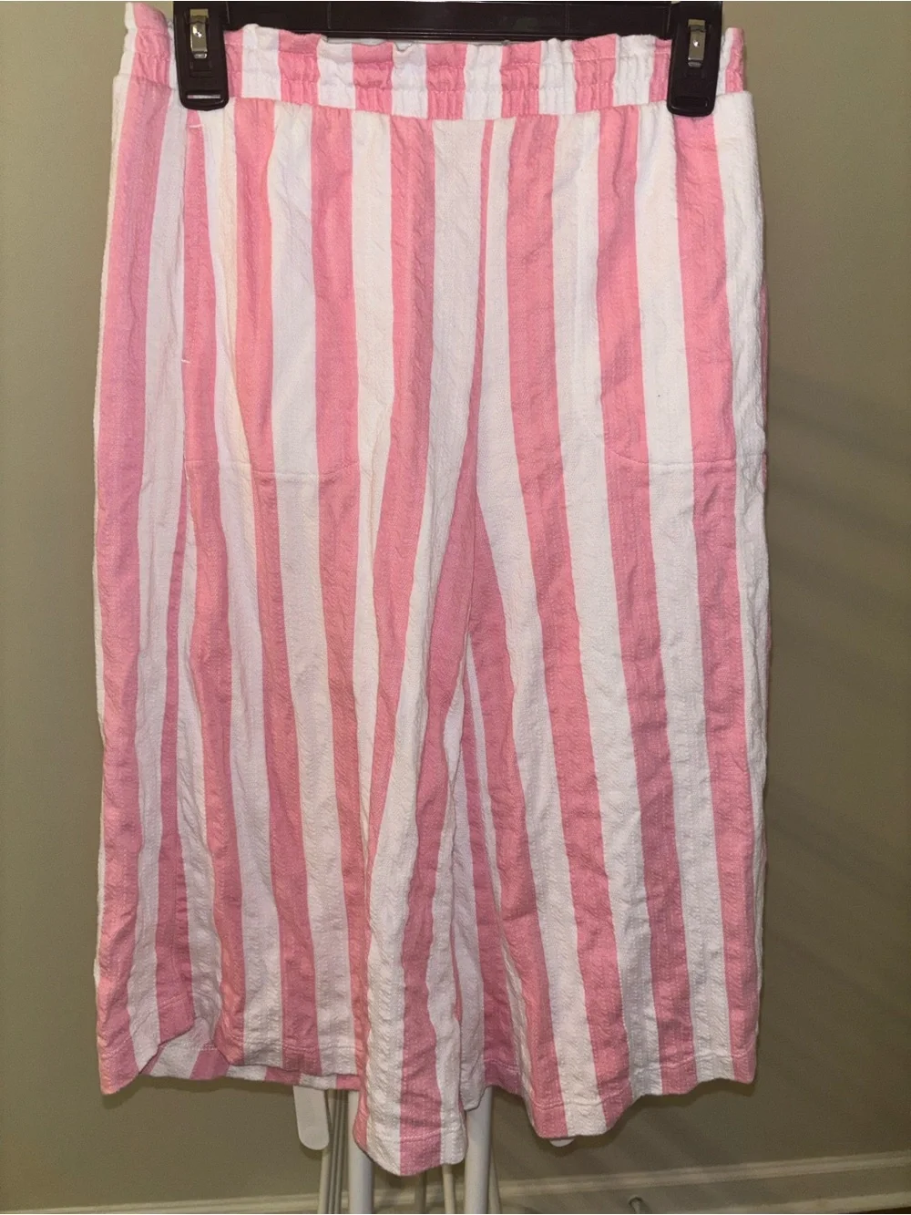 Old Navy Pink and White Striped Casual Kids Skirt
